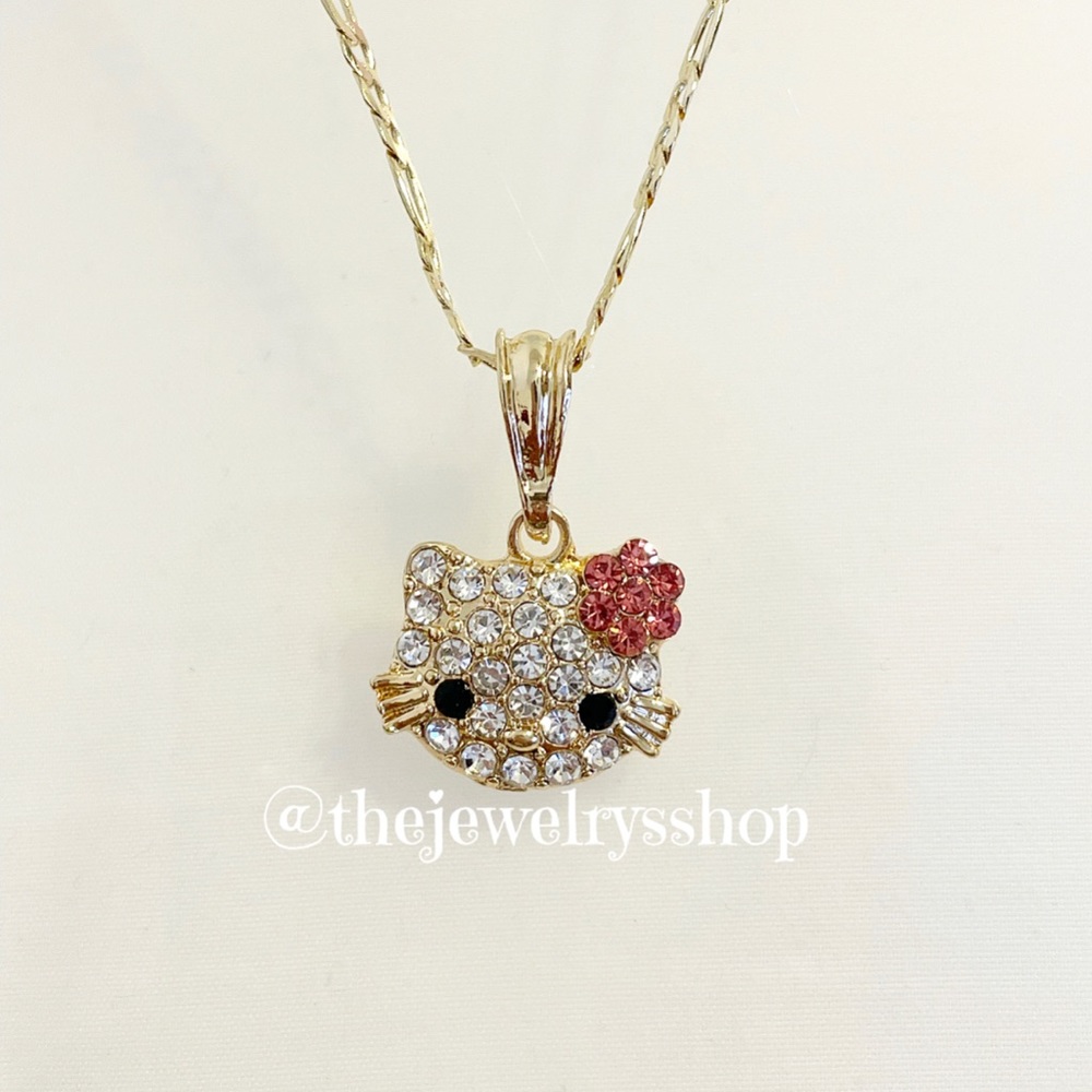Hello Kitty Necklace / Laminated Gold / Oro Laminado